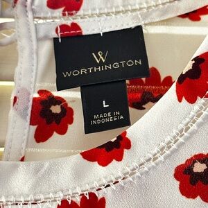 Worthington Women's Red Floral Intimate Top